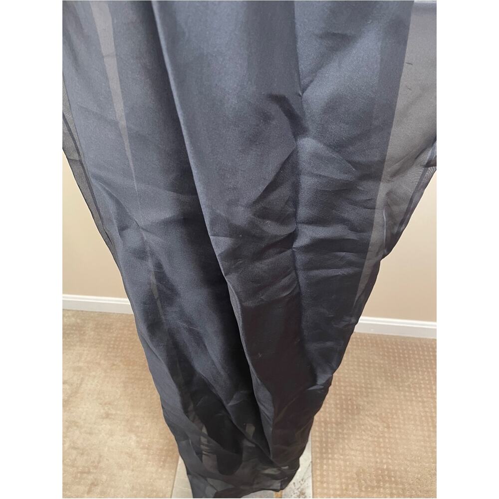 KHAITE Essie Organza Sheer Black Maxi Dress Size 2 - Picture 7 of 13
